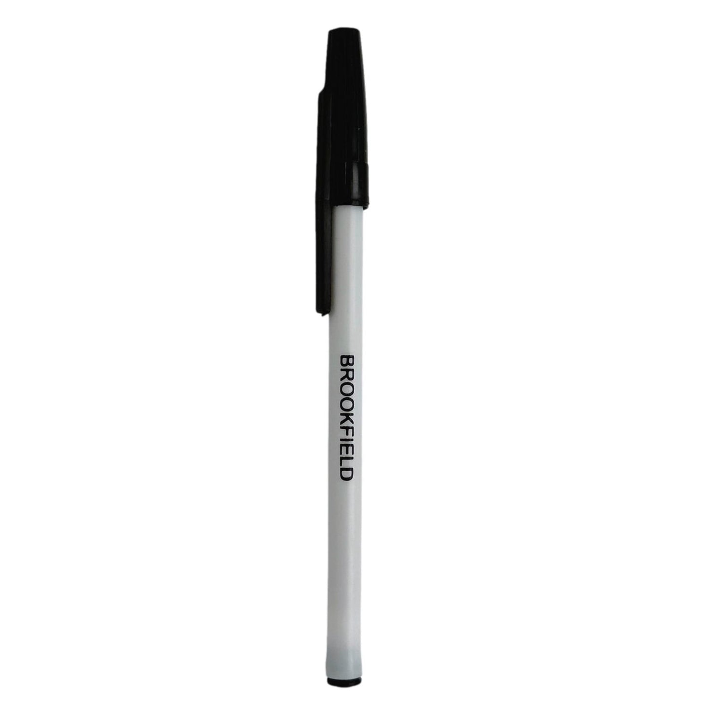 White pen with black cap.