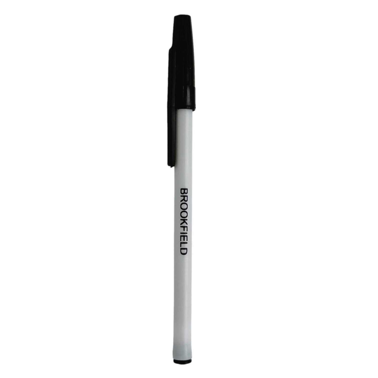 White pen with black cap.