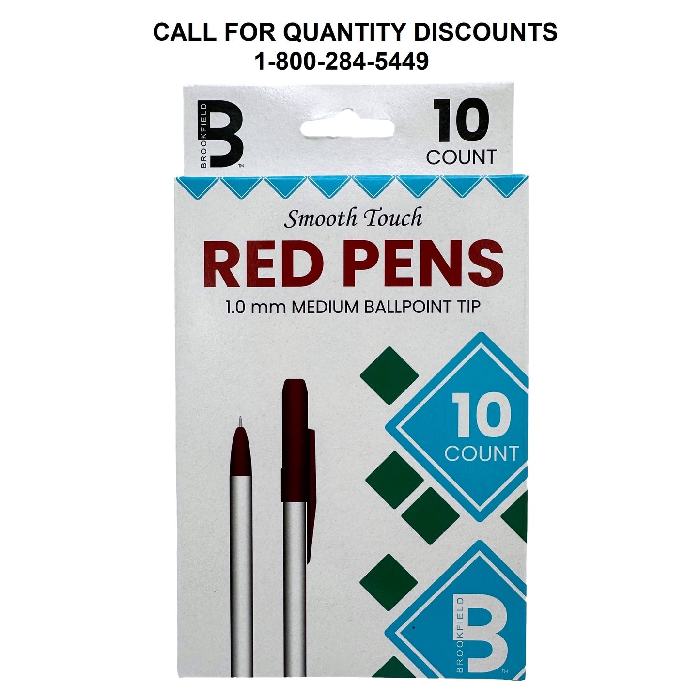 10 CT RED STICK PENS BOXED