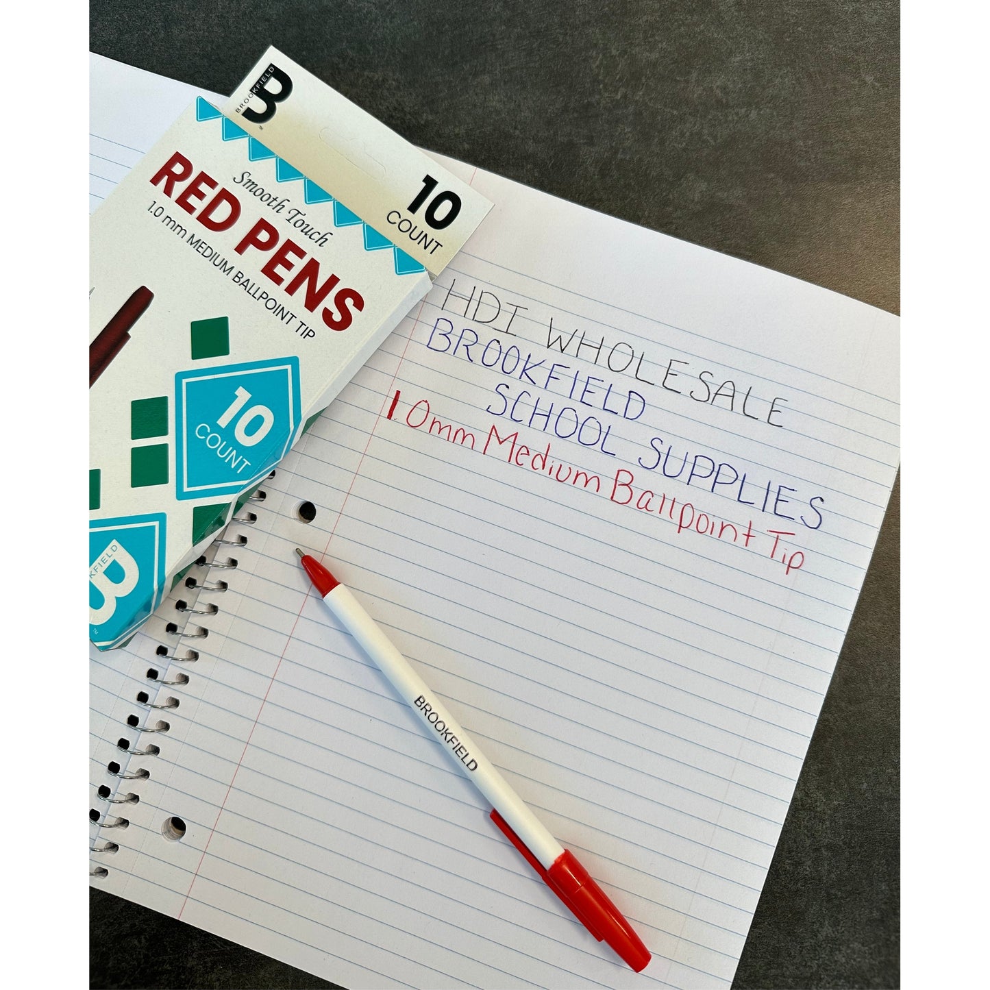 10 CT RED STICK PENS BOXED