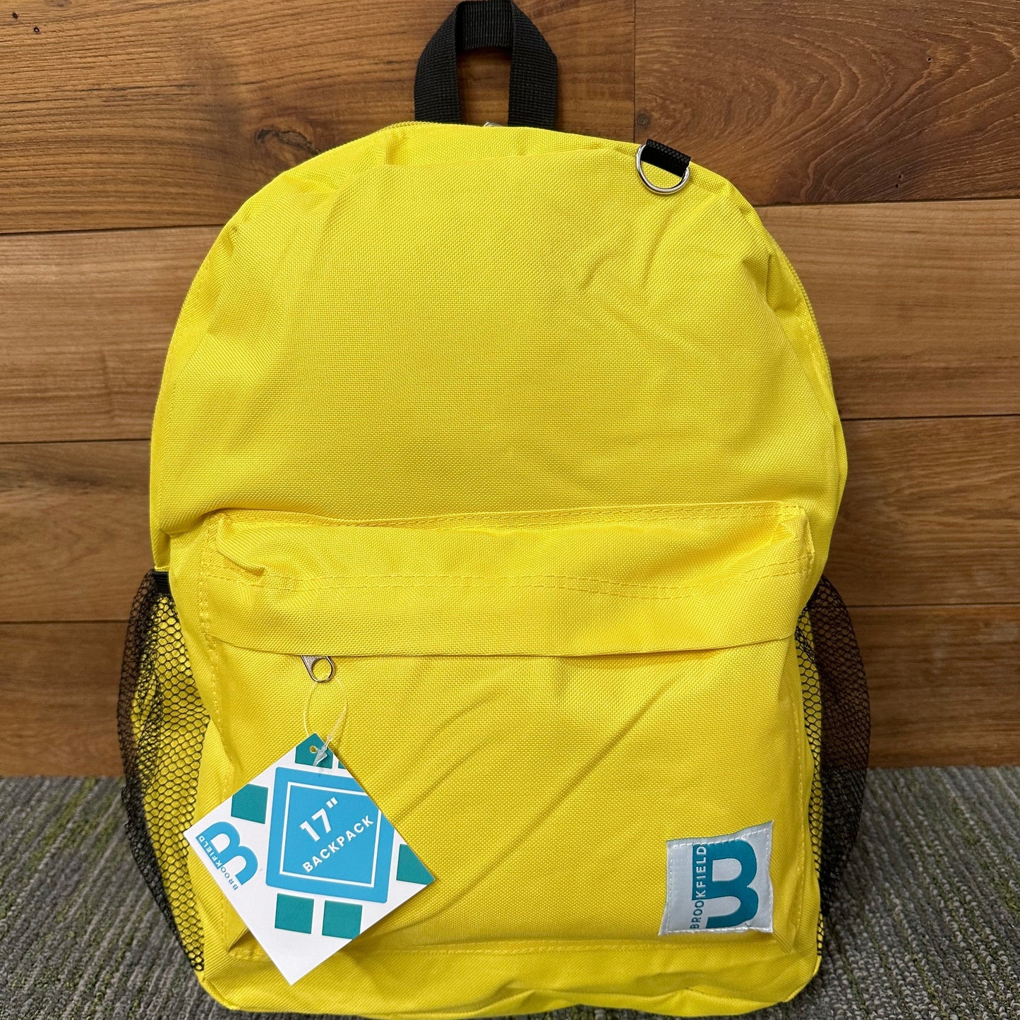 17 IN STURDY SCHOOL BACKPACK 2 MESH SIDE POCKETS ASSORTED