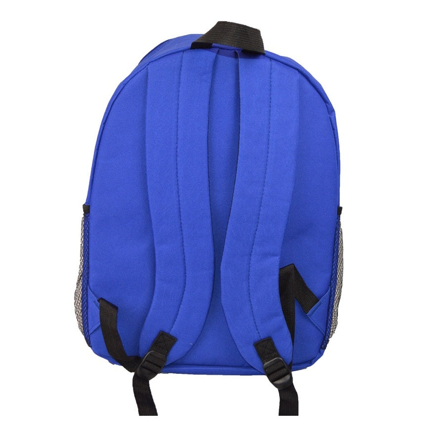 17 IN STURDY SCHOOL BACKPACK 2 MESH SIDE POCKETS ASSORTED