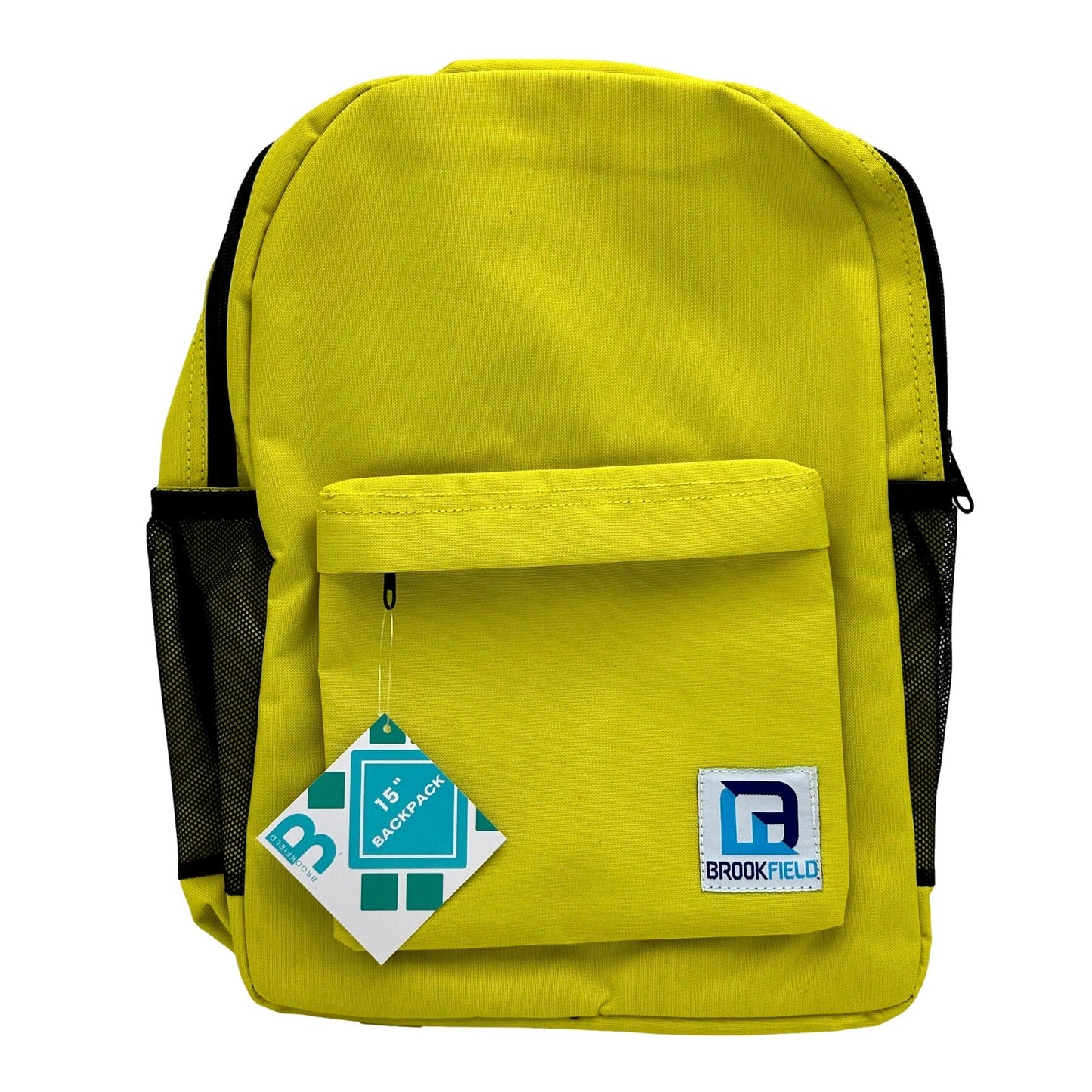 15 IN SCHOOL BACKPACK 2 MESH SIDE POCKETS ASSORTED