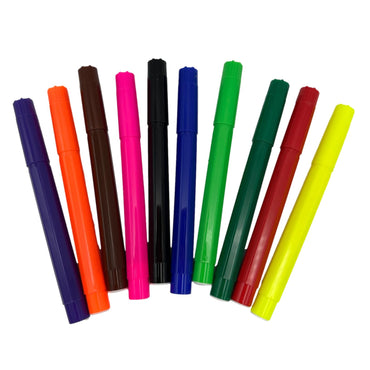 10 CT BROAD TIP JUMBO MARKERS WASHABLE CLASSIC COLORS