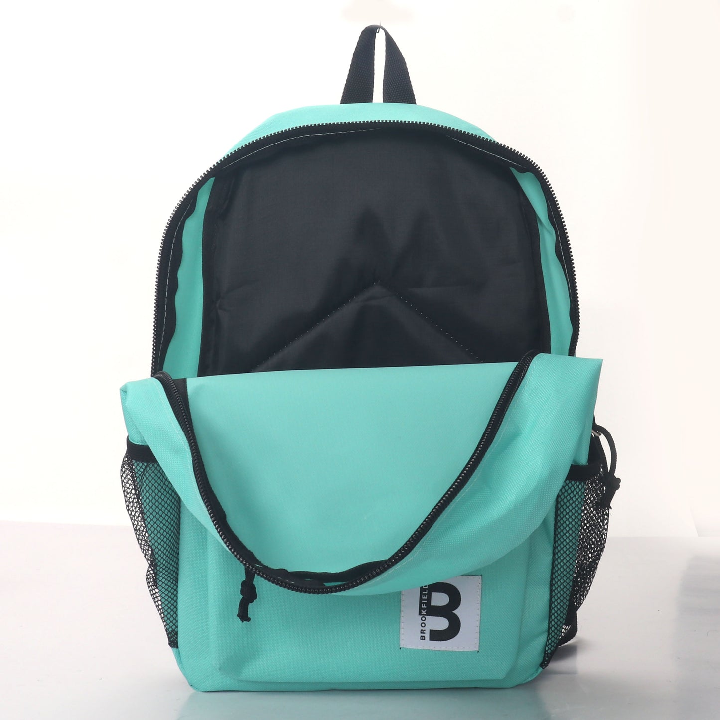 MOCHILA ESCOLAR 15 EN 2 BOLSILLOS LATERALES DE MALLA SURTIDOS