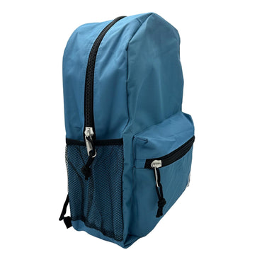 17 IN SCHOOL BACKPACK 2 MESH SIDE POCKETS ASSORTED