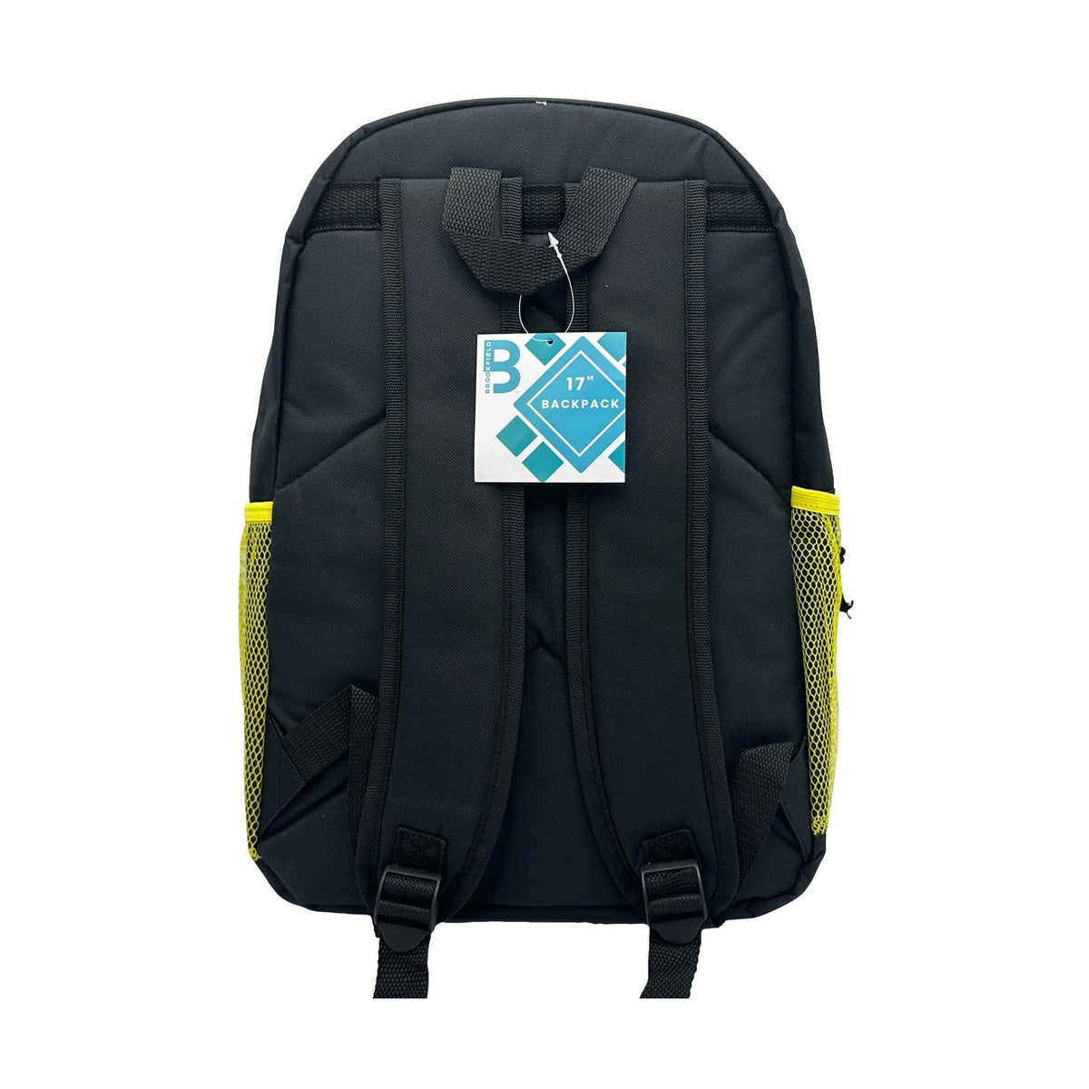 17 IN SCHOOL BACKPACK 2 MESH SIDE POCKETS ASSORTED