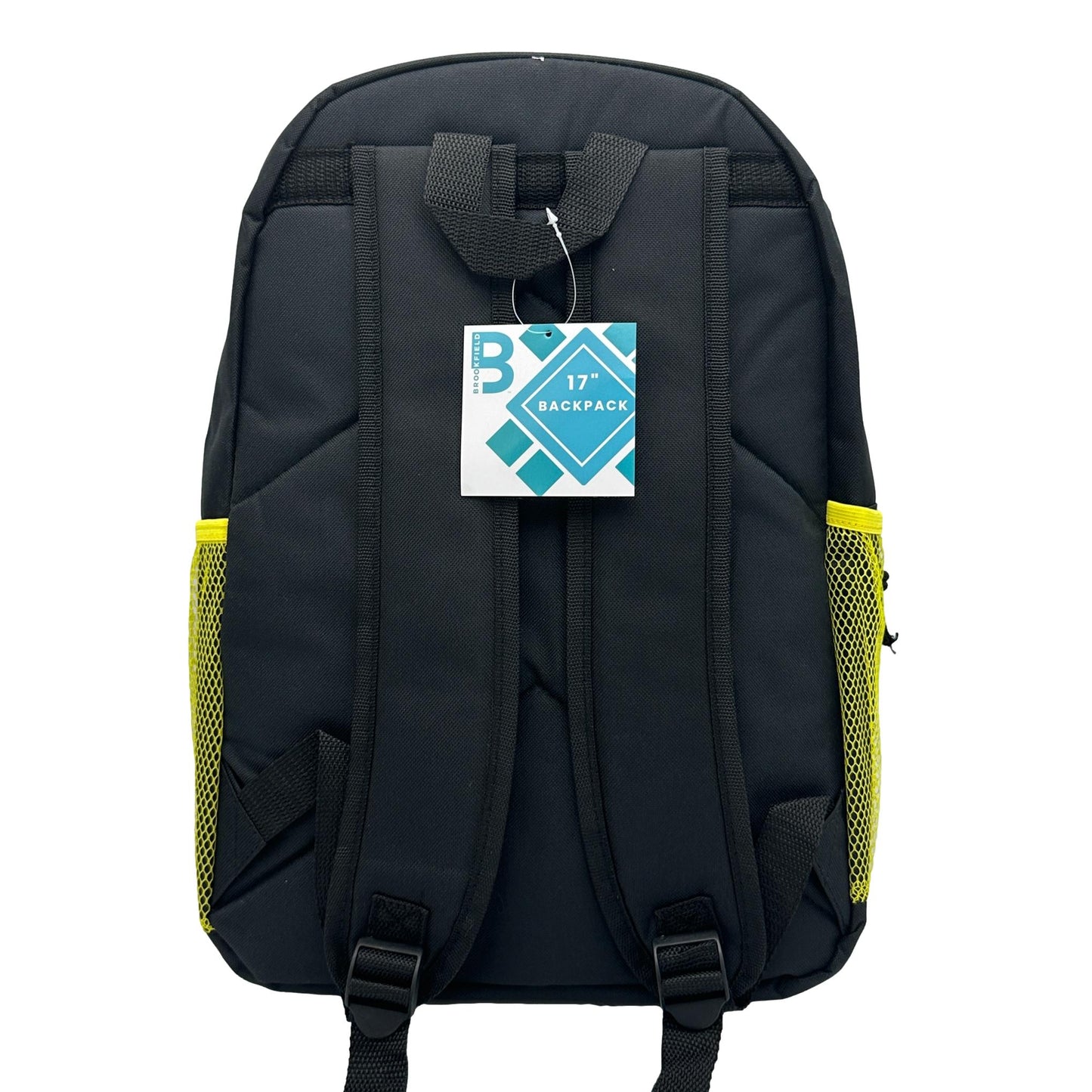 17 IN SCHOOL BACKPACK 2 MESH SIDE POCKETS ASSORTED