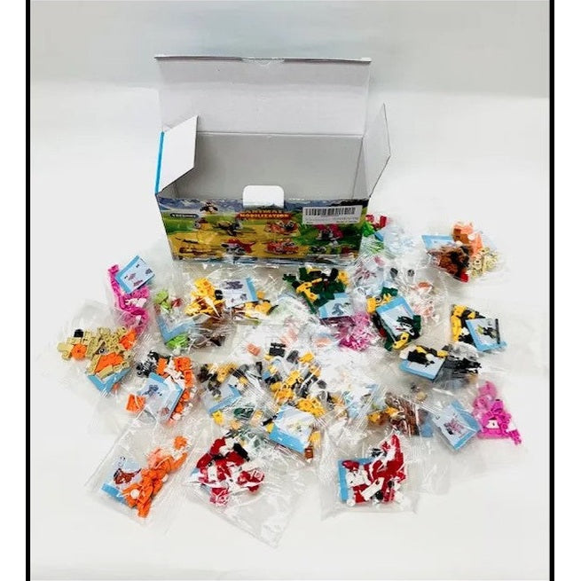 Open box of bagged micro blocks.