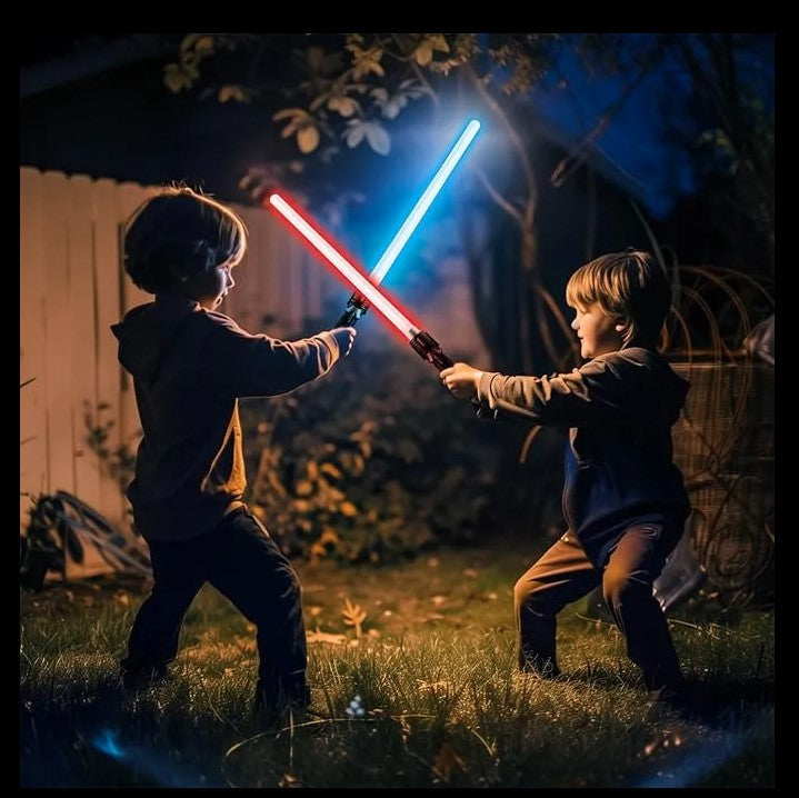 TWO RETRACTABLE LIGHT SABERS