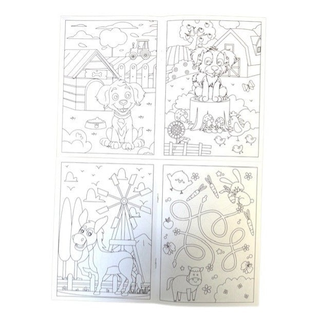 MINI FARM ANIMAL COLORING BOOK ASSORTED