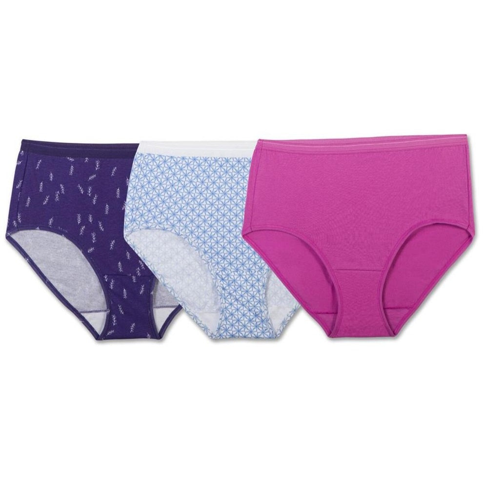3 PC LADIES BRIEF UNDERWEAR SIZES 5-10 ASSORTED