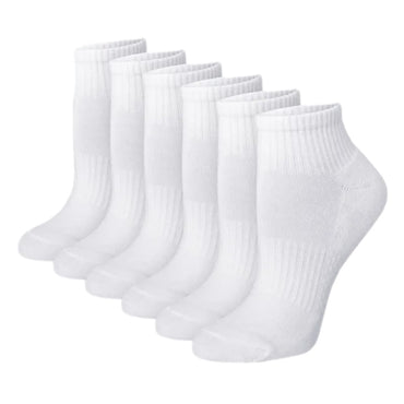 Six white socks.
