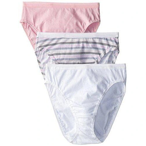 3 PC COTTON LADIES HI-CUT ASST COLORS AND PLUS SIZES 9-13