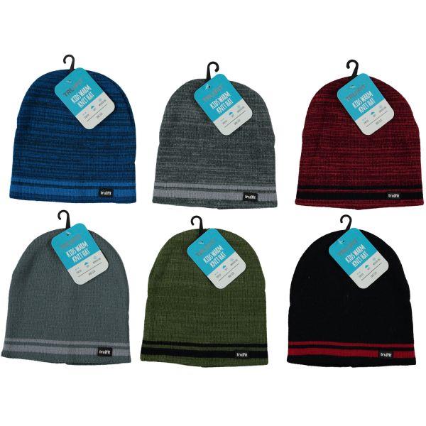 BOY'S KNIT BEANIE HAT ASSORTED