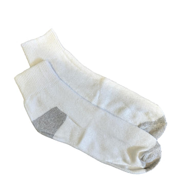 6PC ADULT WHITE QUARTER SOCKS SHOE SIZE 7-12