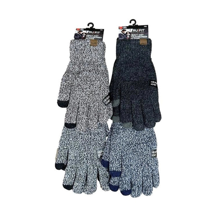 MEN'S HEAVY KNIT TOUCHSCREEN GLOVES