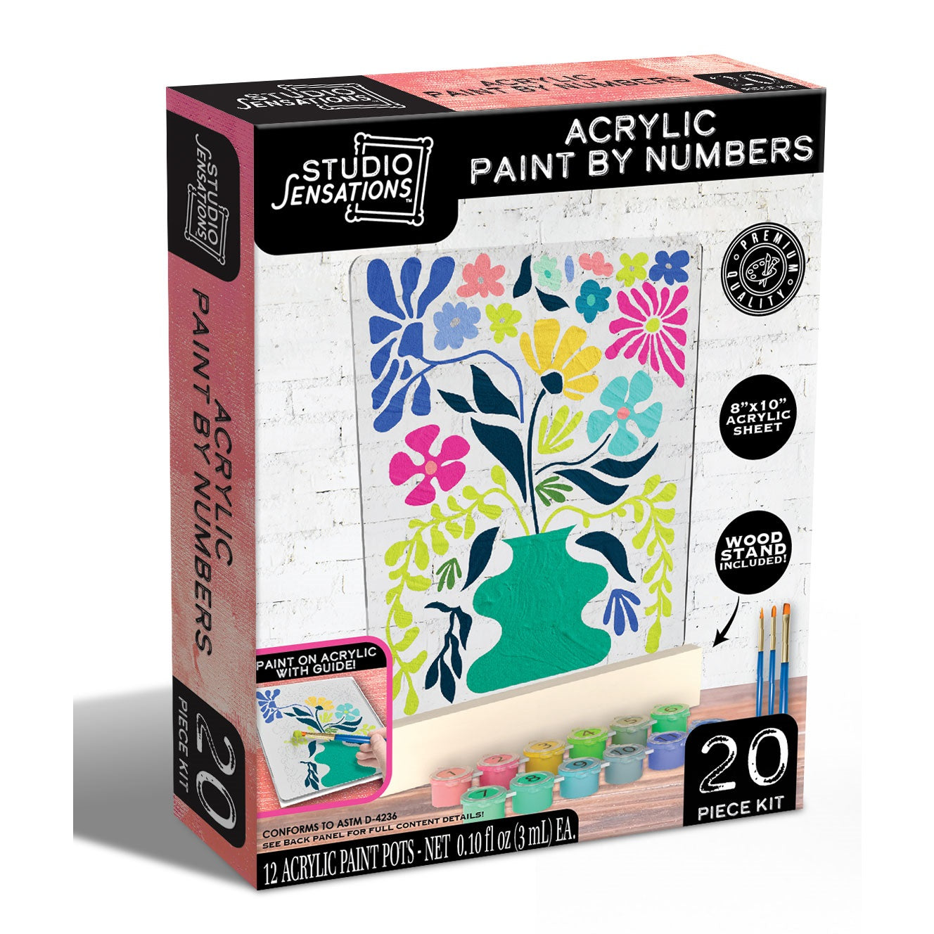 ACRYLIC PAINT BY NUMBER MOD FLOWER VASE