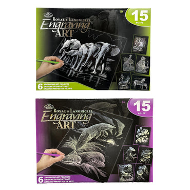 15 PC ENGRAVING ART PROJECTS ASSORTED