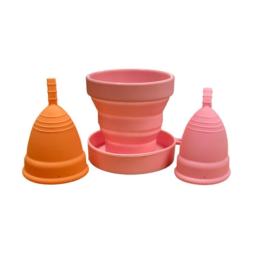 PERIOD SUPPORT KIT WITH 2 MENSTRUAL CUPS