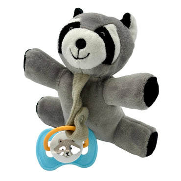 PLUSH ANIMAL PACIFIER HOLDER ASSORTED