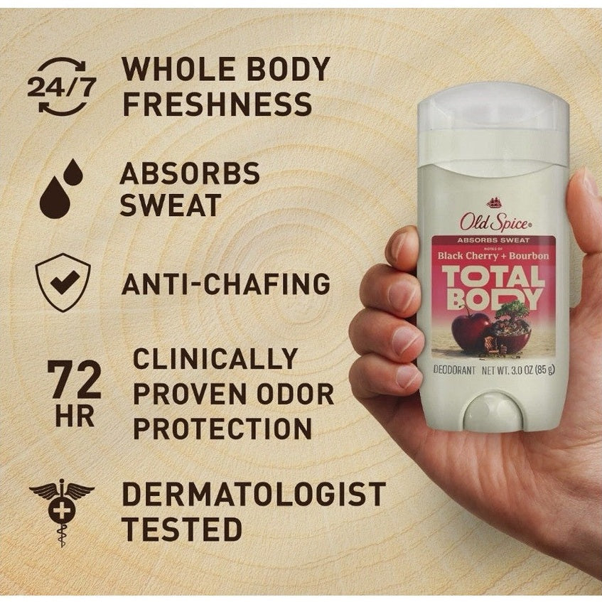3.0 OZ OLD SPICE TOTAL BODY DEODORANT