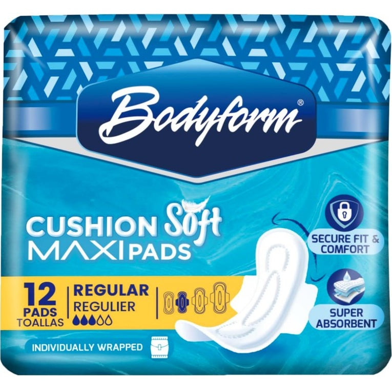 12 CT REGULAR MAXI PADS WITH WINGS