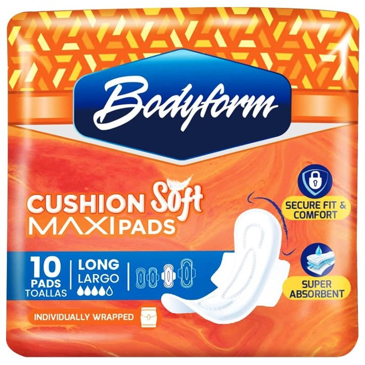 10 CT LONG MAXI PADS WITH WINGS