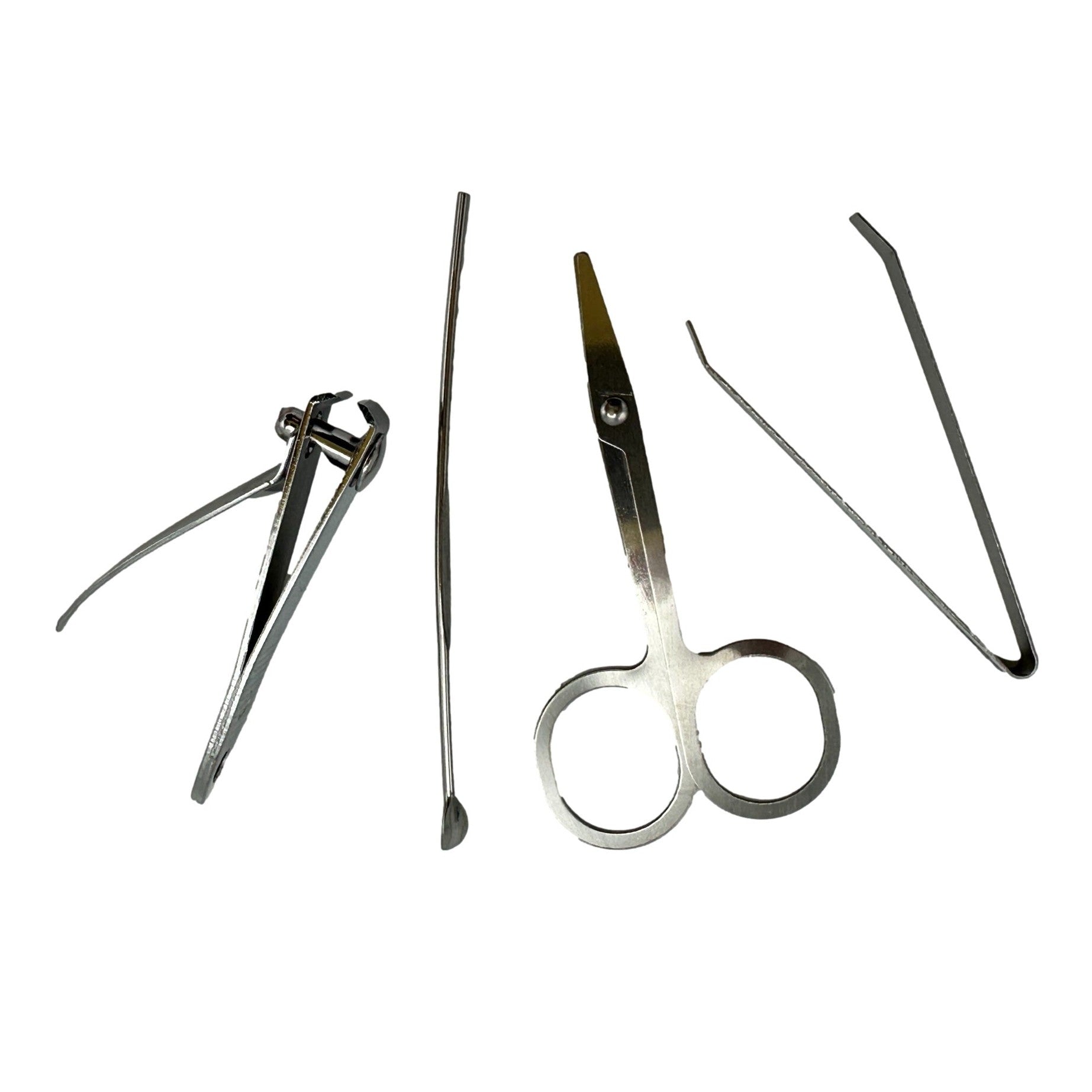 Silver manicure tools.