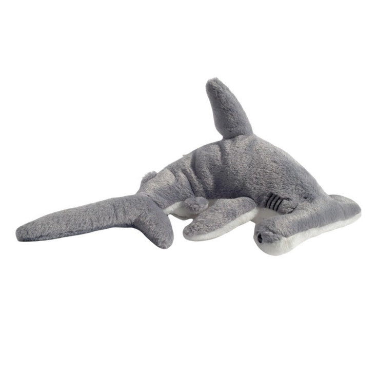 Gray plush hammerhead shark.