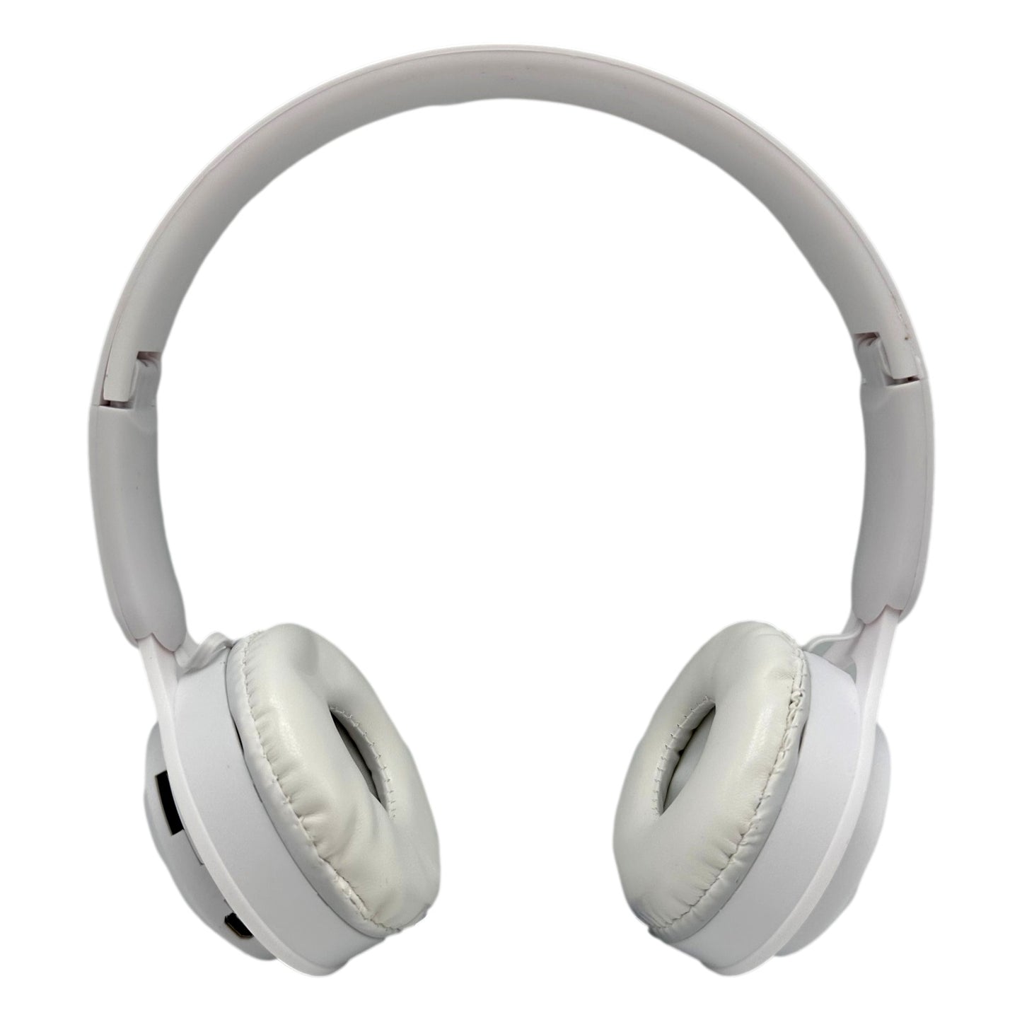 White over-ear headphones.