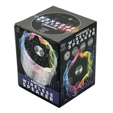 Box of "Smooth Vibes" portable wireless speaker.
