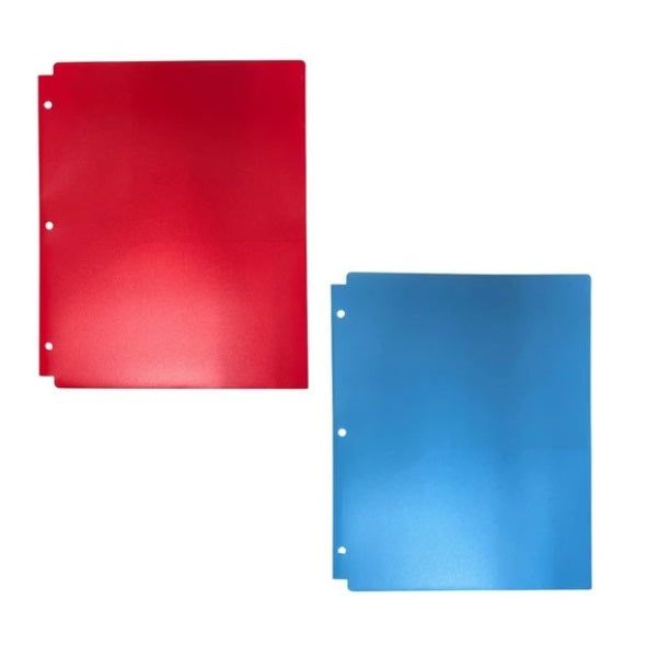 POLY 3 HOLE PORTFOLIO ASSORTED 2 POCKET