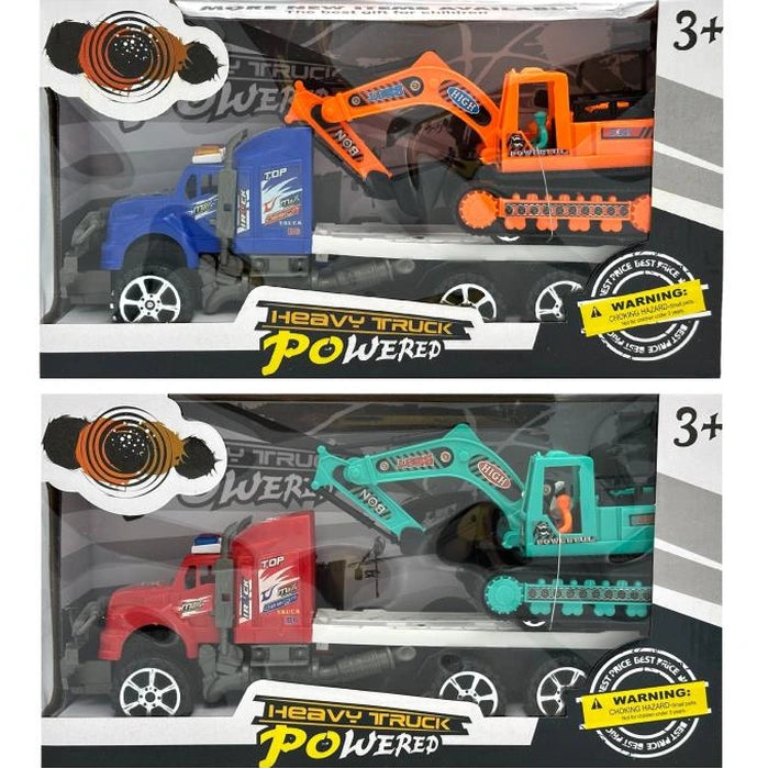 TRAILER TRUCK AND EXCAVATOR FRICTION POWERED