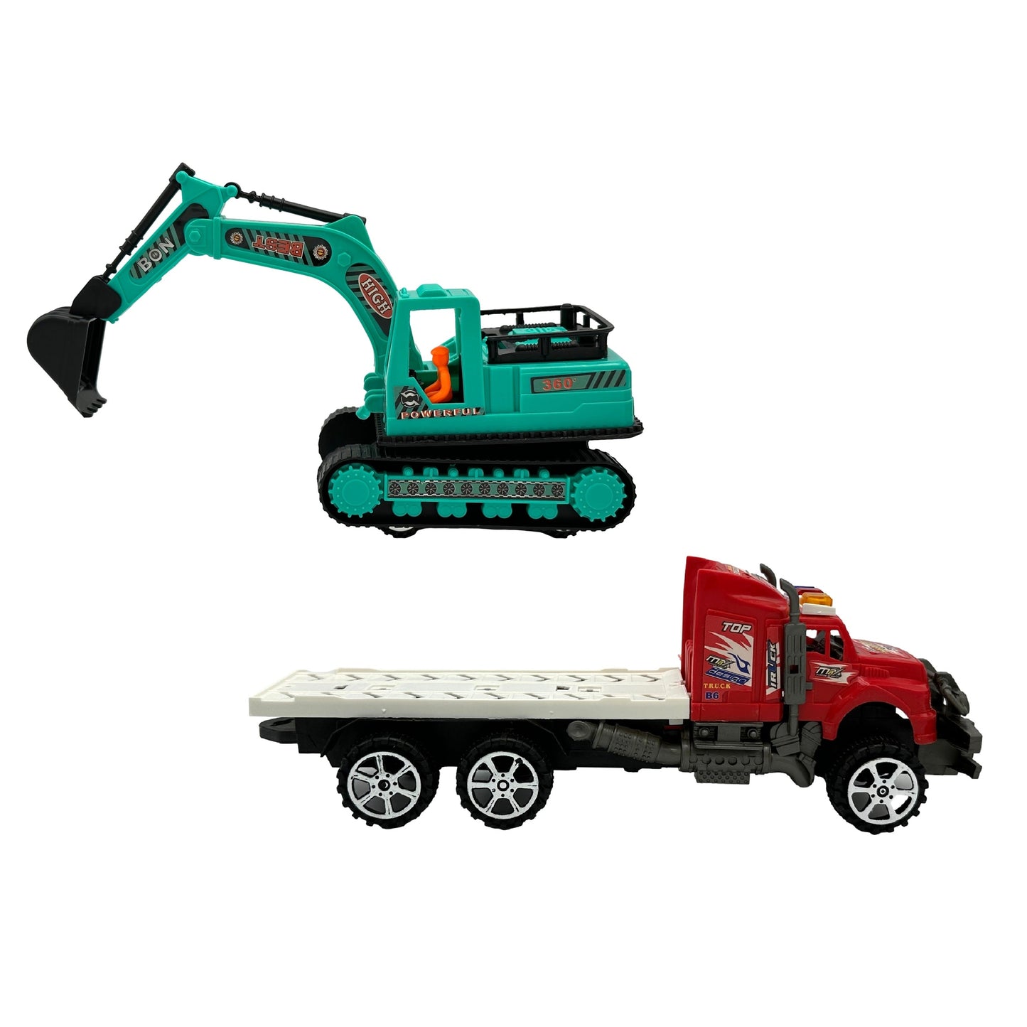 TRAILER TRUCK AND EXCAVATOR FRICTION POWERED