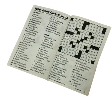 A black and white crossword puzzle.