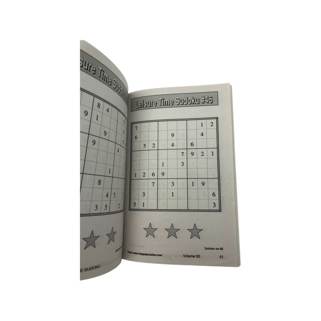 Open sudoku puzzle book.