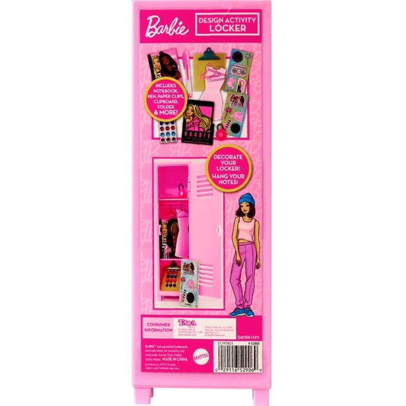 Pink Barbie Design Activity Locker packaging.