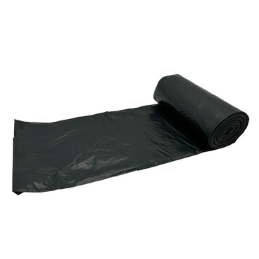 Roll of black plastic sheeting.