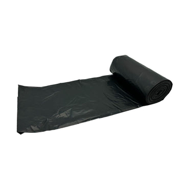 Roll of black plastic sheeting.