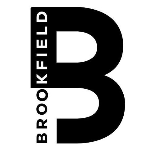 Black letter "B" with the word "BROOKFIELD" written vertically on the left.