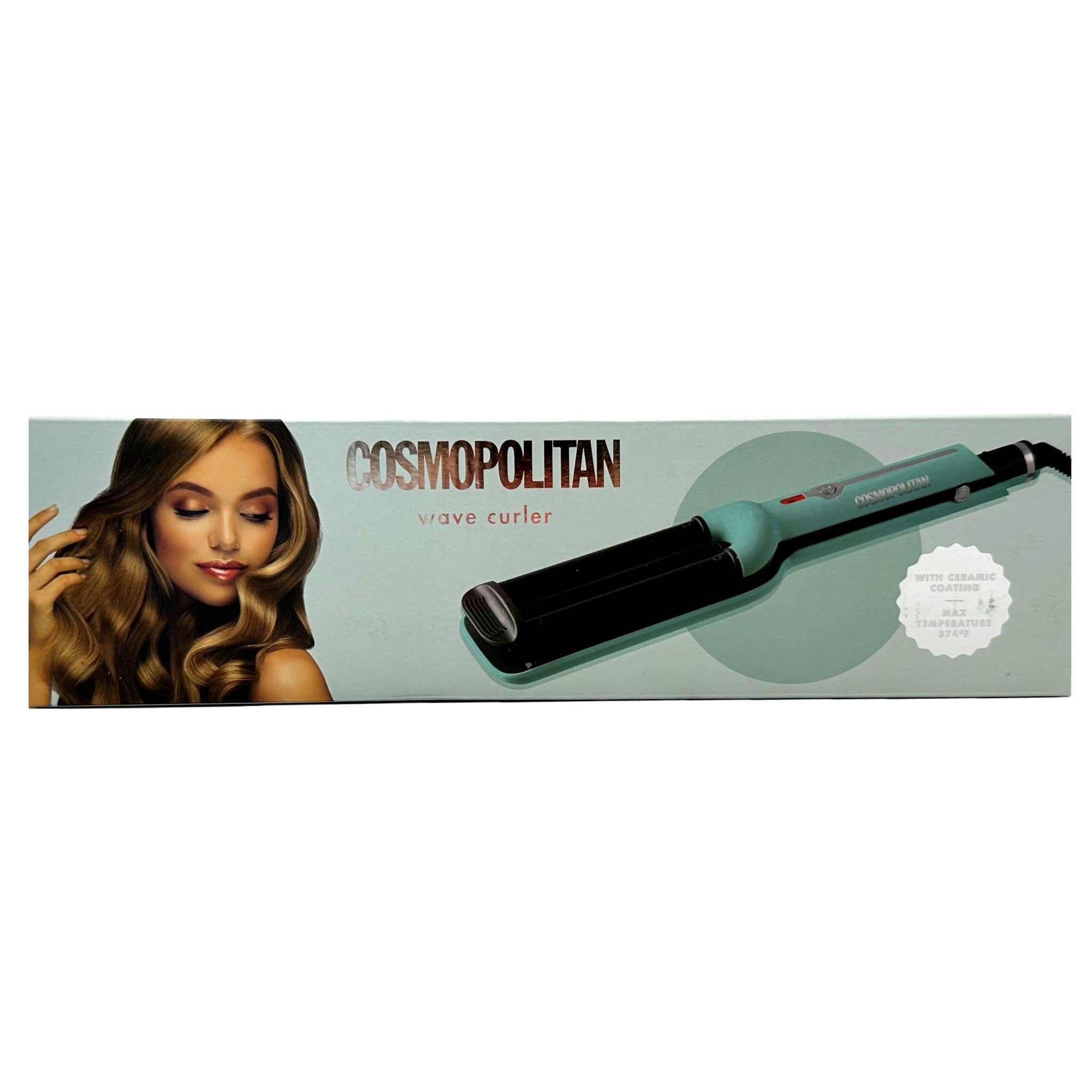 Cosmopolitan wave curler product packaging.