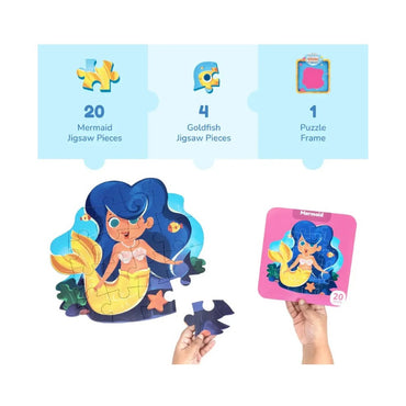 2 PK MY FIRST JIGSAW PUZZLE - MERMAID AND THE GOLDFISH