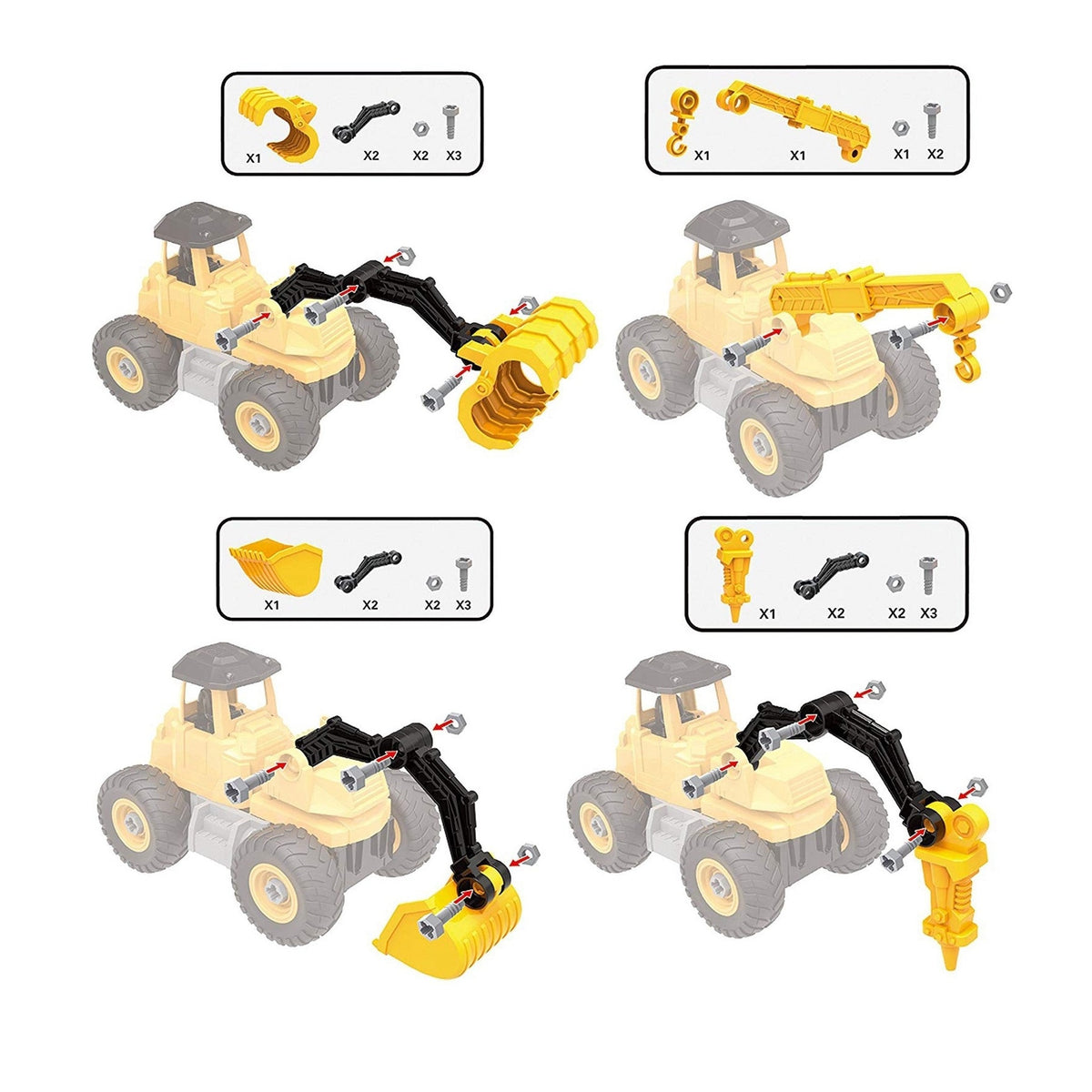 Toy truck construction directions.