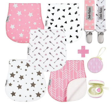8 PC PINK BABY SET