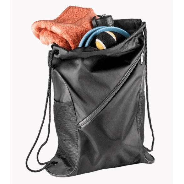 BLACK DRAWSTRING TECH PACK 15 X 19 IN