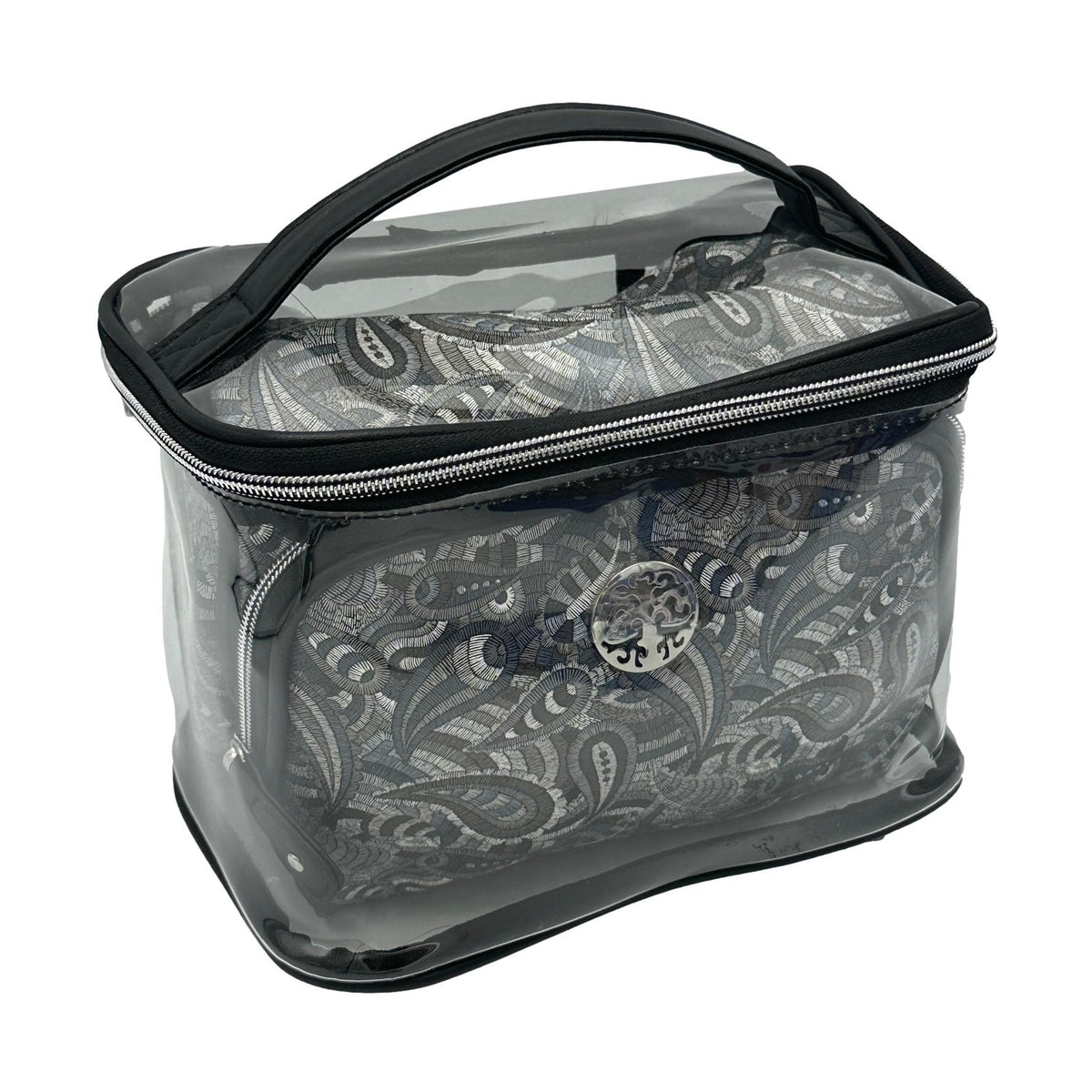3 PC GRAY COSMETIC BAG SET