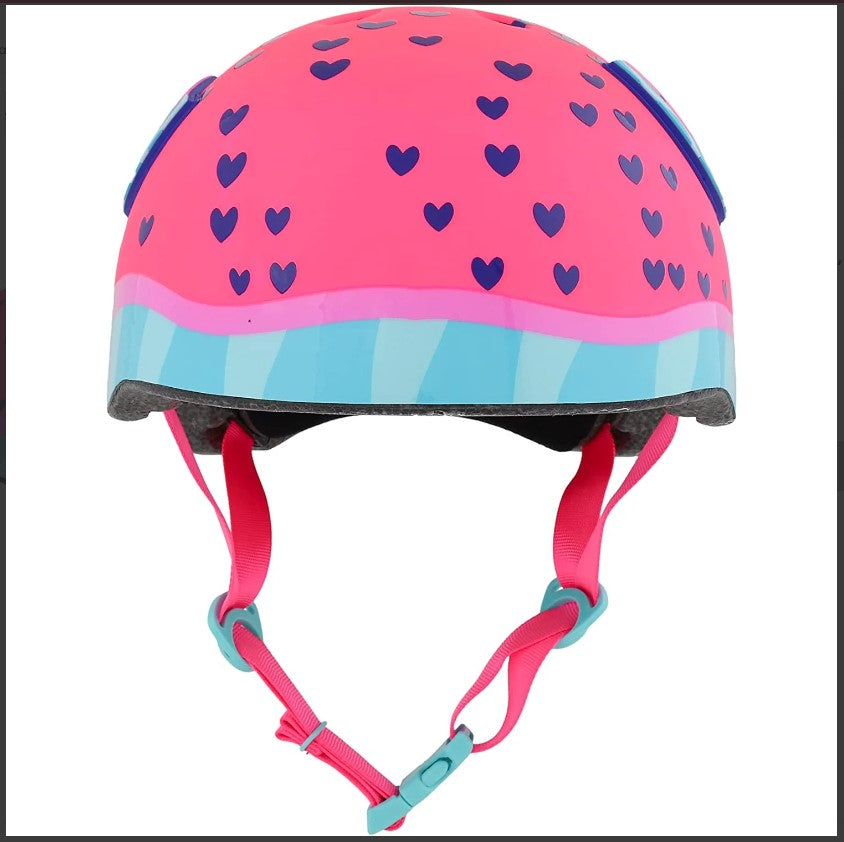 PINK & PURPLE HEARTS AND MELON HELMET