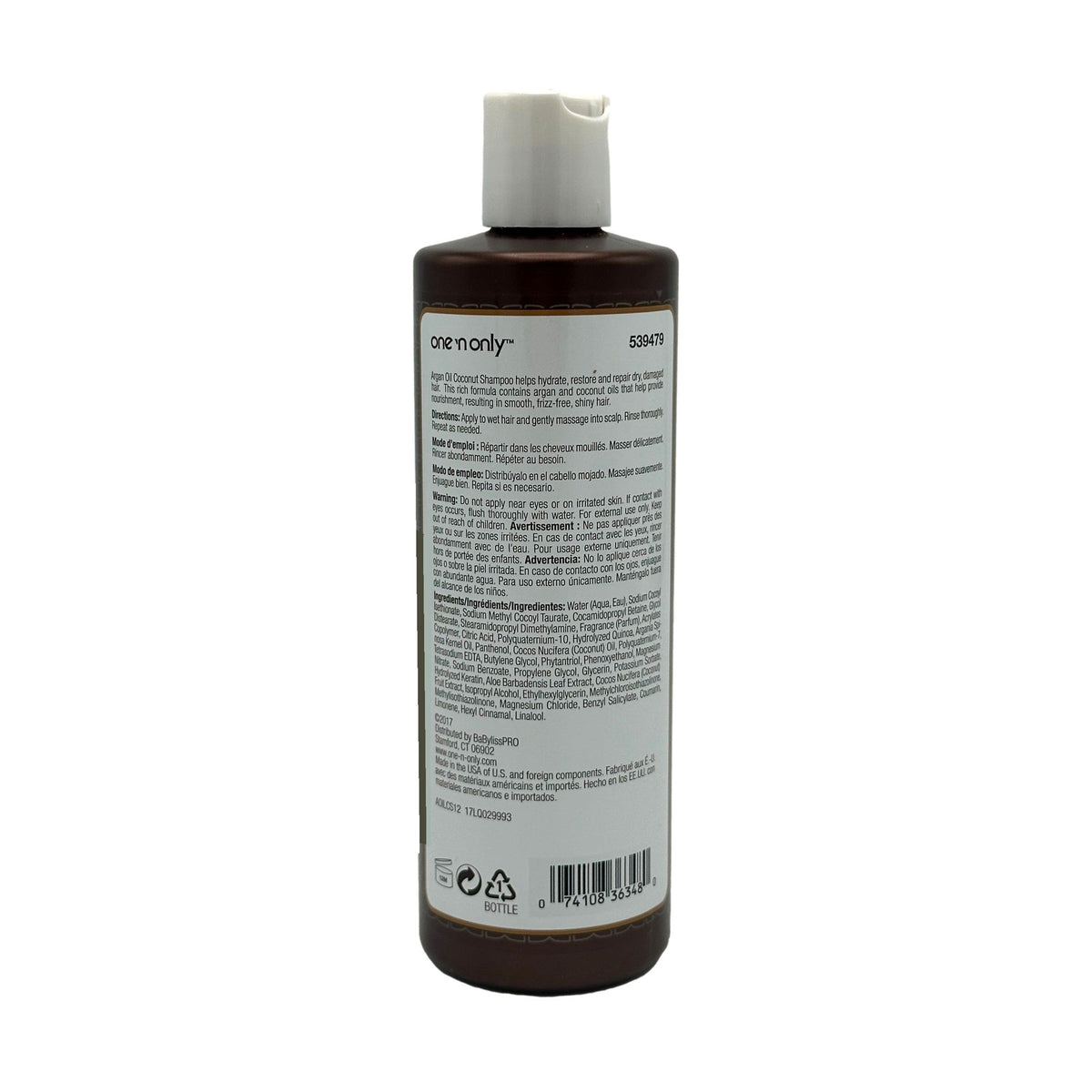12 OZ COCONUT SHAMPOO WITH ARGAN OIL