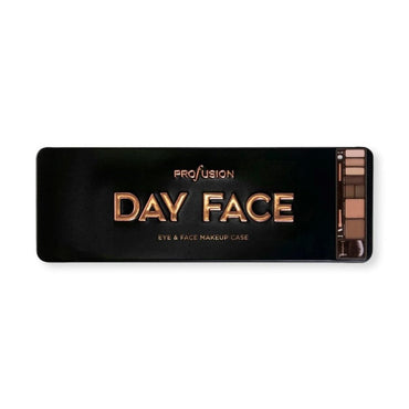 Black and gold "Day Face" makeup palette.